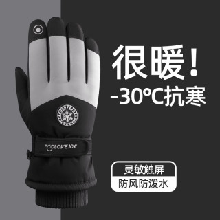 滑雪手套男冬天户外骑行摩托电动车防水防风加绒加厚保暖棉手套女