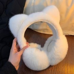 冬季耳罩可爱保暖猫耳朵护耳毛绒骑车防冻防寒耳套捂可折叠学生zy