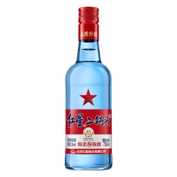 红星 北京红星二锅头蓝瓶绵柔8陈酿53度750ml清香型白酒纯粮酿造口粮酒