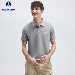 navigare [冰丝]Navigare意大利小帆船凉感短袖polo衫男T恤