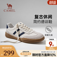 骆驼 男鞋秋季复古舒适百搭柔软抓地松弛感休闲德训鞋 会员 G15A547089 白蓝 41
