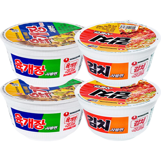 农心 辣白菜牛肉味方便面 86g*4 桶装