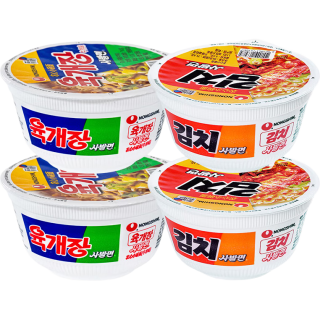 农心 辣白菜牛肉味方便面 86g*4 桶装