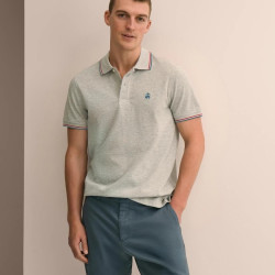 BROOKS 男款棉质经典 pique polo 衫