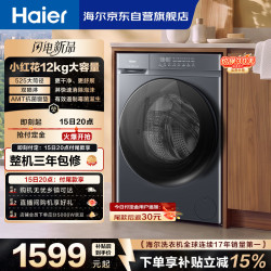 海尔 滚筒洗衣机全自动单洗家用 12公斤超薄大容量  XQG120-L50D1