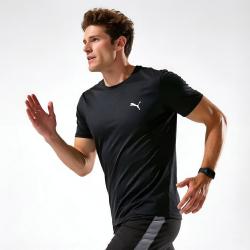 PUMA 网眼透气男士短袖t恤纯色简约速干打底衫运动休闲舒适外穿体恤