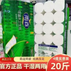 雨森 卫生纸卷纸可湿水家用手纸无芯卷筒纸粗卷纸巾