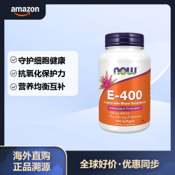 NOW Foods FOODS 诺奥 维生素E软胶囊 混合生育酚 400IU 进口