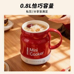 HYUNDAI 韩国电炖杯小型养生杯煲汤煮粥锅小炖盅办公家用热奶神器