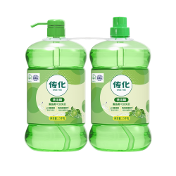 传化 清香柠檬洗洁精洗涤剂 A类食品用去油1.5kg*2 到手六斤