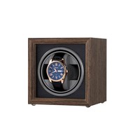 移动端：黑胡桃木纹led灯立式自动机械表摇表器转表器晃表器watchwinder