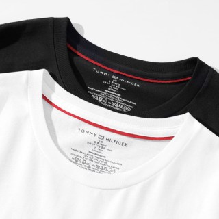国家补贴、88VIP：TOMMY HILFIGER 男士宽松圆领短袖T恤 百搭打底休闲运动