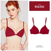 移动端：好奇蜜斯 本命年内衣女红色无钢圈结婚新娘新年无痕性感文胸罩套装