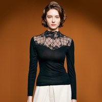 移动端：美奈川 蕾丝高领 女士保暖内衣