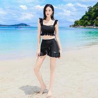 特步 游泳衣女士泡温泉高级感分体保守运动两件套时尚显瘦海边度假泳装