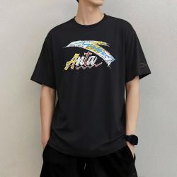 安踏 动休闲短袖健身T恤运男女夏季跑步训练男短袖针织衫