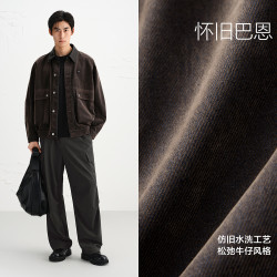 太平鸟 复古风 男士夹克