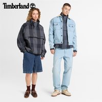 Timberland 男女同款连帽格纹套头夹克防泼水宽松|A6JJ3