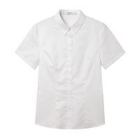 移动端：雅戈尔 女士短袖衬衫夏新款商务休闲纯棉DP免烫上班白衬衣2472