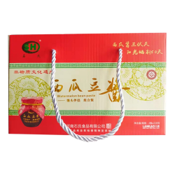 SH 河南特产西瓜酱豆熟酱下饭菜黄豆酱豆瓣酱拌饭酱220g*2瓶礼盒