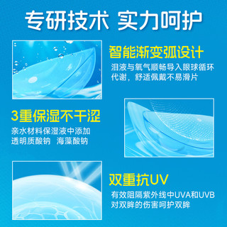 海昌 H2O Air硅水凝胶月抛隐形眼镜 100度 3片*2
