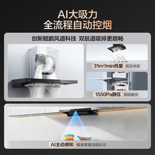 老板 E3P+C5+J10P+V20+D3U 31m³/min大吸力 烟灶热洗蒸五件套