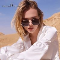 海伦凯勒 H8908 偏光 玫瑰金框+晚霞色 太阳镜