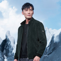 才子 羊毛立领夹克外套男