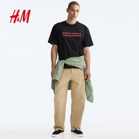 H&M HM2026夏季新款男装宽松版印花T恤0967955