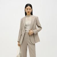 限尺码：ARIOSEYEARS 羊毛女式西服春职场气质女单件西装外套女高级感一粒扣长袖