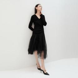 ARIOSEYEARS 春气质套装裙高级感两件套网纱中长裙