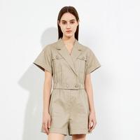 限尺码：ARIOSEYEARS 连体短裤夏摩登连体裤小个子女裤高腰英伦工装裤连衣裤