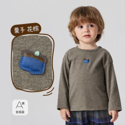 迷你巴拉 [糯米T]迷你巴拉巴拉男女童长袖T恤纯棉磨毛亲肤上衣打底衫2026秋