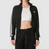 adidas 滔搏丨adidas阿迪达斯三叶草女子美式复古风三条纹运动外套KS7366