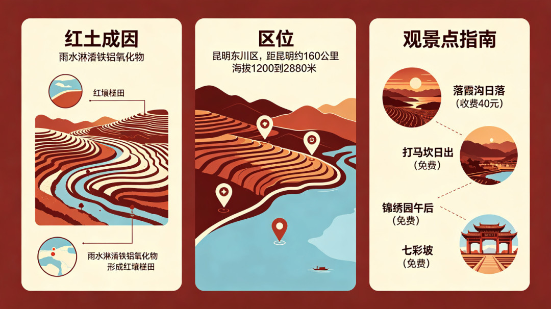 昆明160公里外,有处打翻的调色盘!9月的东川红土地,荞麦花最浓