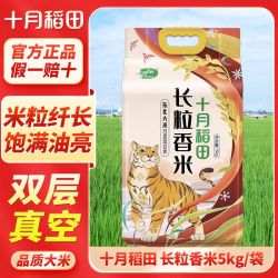十月稻田 东北大米长粒香米真空装 5kg