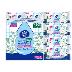 维达 湿厕纸 80抽*6包 山茶花香