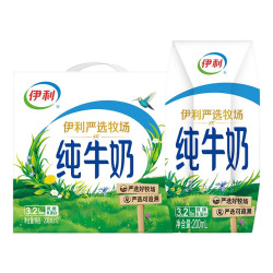 伊利 新鲜日期 纯牛奶200ml*12