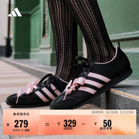 adidas 「冰淇淋T头鞋」VS JOG 2.0薄底运动鞋男女阿迪达斯轻运动 黑色/浅粉 (推荐女生选小半码) 37
