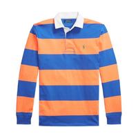 RALPH LAUREN 拉夫劳伦男T恤 2026新款时尚条纹小马标刺绣轻便透气运动休闲长袖男POLO衫