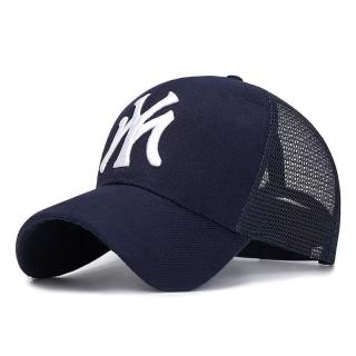 街头潮流时尚棒球帽百搭青年春秋季遮阳鸭舌帽潮流帽子 网款藏蓝色 可调节