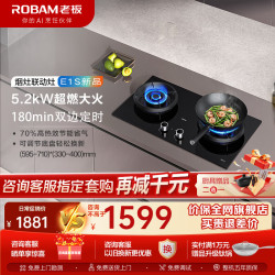 老板 燃气灶5B0X1/E2/X3智能大火力72%高热效可调节 天然气E1S