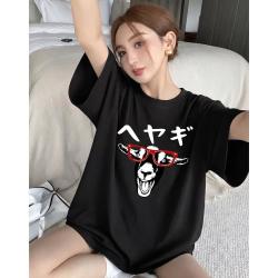 PASS 2026年新款夏天短袖上衣女时尚宽松帅气通勤短袖t恤女款