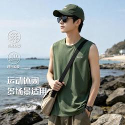 SK·TRIP 户外露营风宽松廓形无袖透气背心轻薄亲肤不粘身宽松休闲坎肩