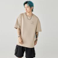 MPUX 模糊字母印花休闲圆领套头短袖T恤男女同款