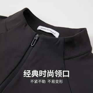 马克华菲 立领印花长袖T恤