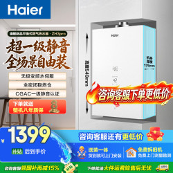 海尔 平衡式燃气热水器16升家用天然气热水器