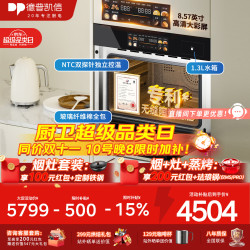 德普 凯信（Depelec）高定品牌新品TD55M无缝陶瓷内胆蒸烤箱一体机8.57寸彩膜屏500 云菜