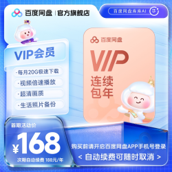 百度网盘 vip会员年卡12个月极速下载倍速播放