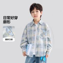 ZOSEE 男童格纹衬衫外套